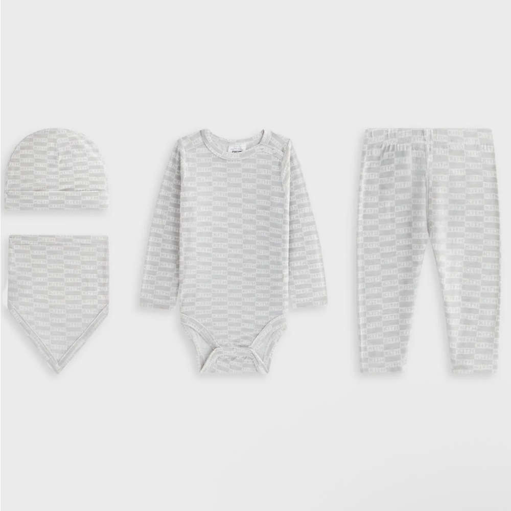 Kith Kids White Logo Print 4-Piece Matching Set